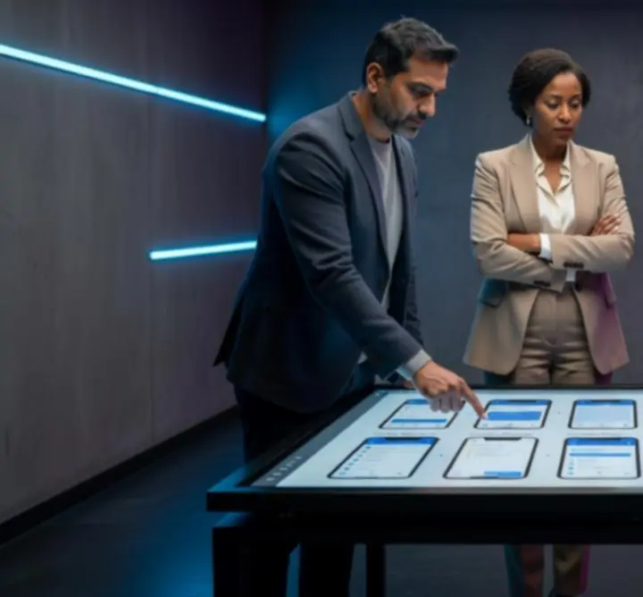 Design team collaborating on component systems