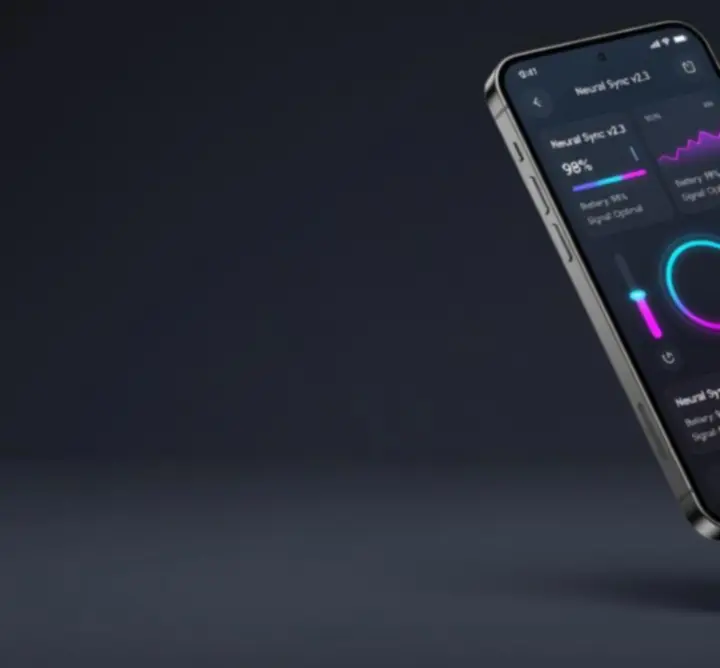 Mobile application interface showcase